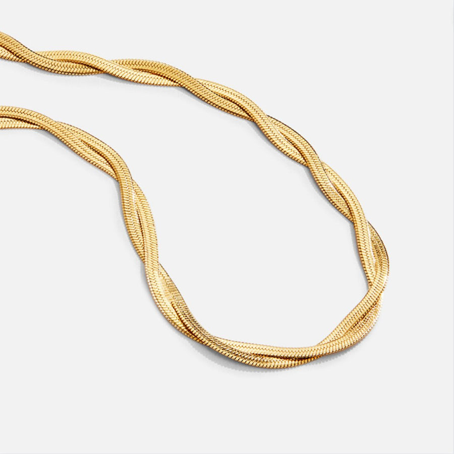 18K Gold-Plated Chiara Twist Snake Chain Necklace
