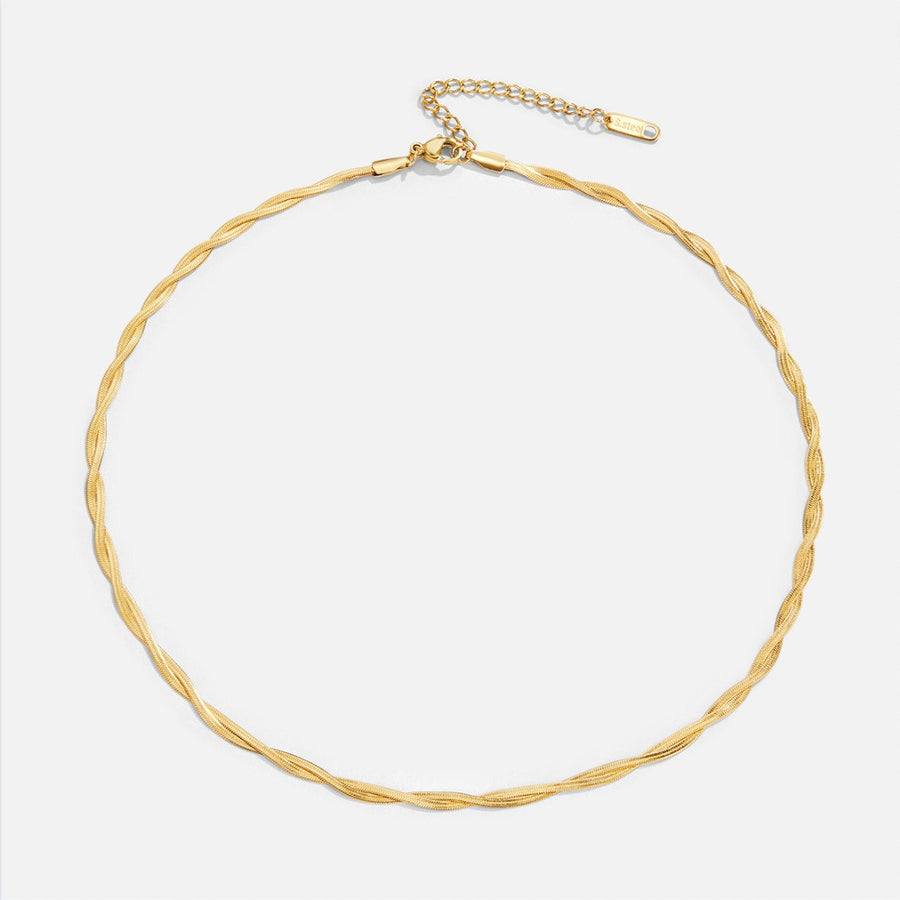 18K Gold-Plated Chiara Twist Snake Chain Necklace