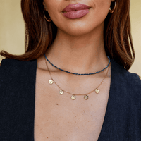 18K Elodie Hammered Coin Necklace