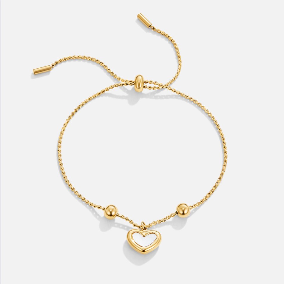 18K Gold Forever Love Heart Bracelet