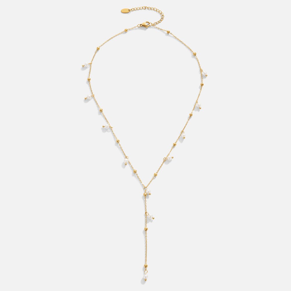 18K LARIAT DROP NECKLACE