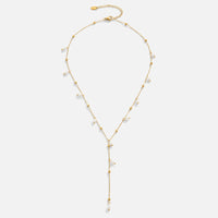 18K LARIAT DROP NECKLACE