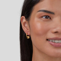 18K Gold Gigi Crystal Hoop Earrings