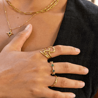 Golden Waves Wrap Ring – Elegant Gold-Plated Adjustable Ring