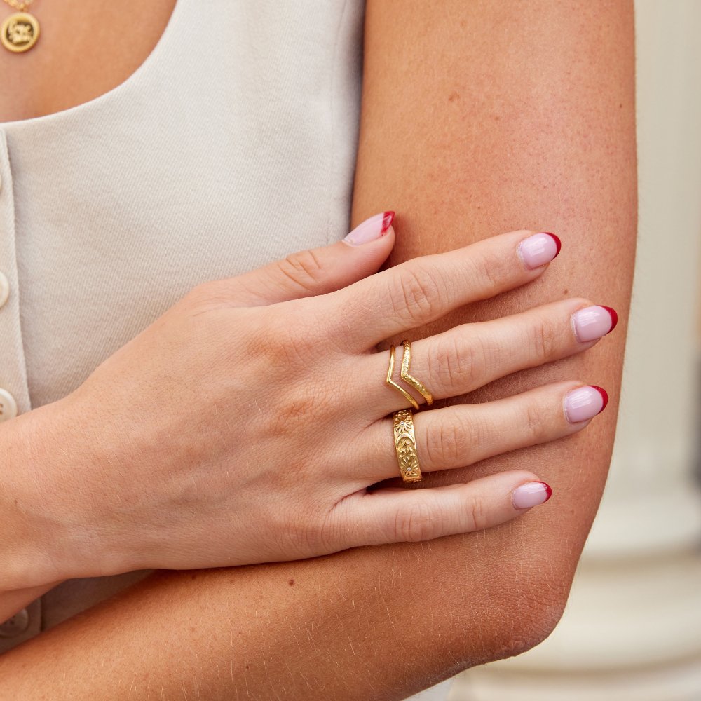 Harper Layered Wrap Ring – Elegant 18k Gold Design