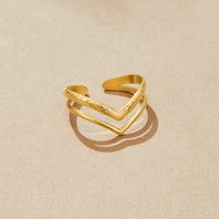 Harper Layered Wrap Ring – Elegant 18k Gold Design