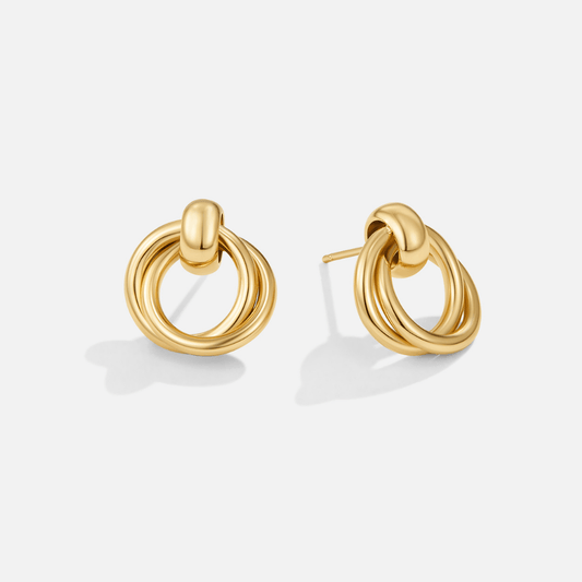 Juni Layered Hoop Earrings – Elegant Gold Hoop Earrings