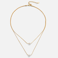 18K Gold Layered Freshwater Pearl Necklace