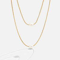 18K Gold Layered Freshwater Pearl Necklace