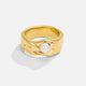 Gold Pearl Ring – Bold 18k Gold with Elegant Pearl Accent