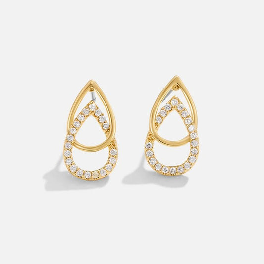 18K Gold Mara Teardrop Link Earrings