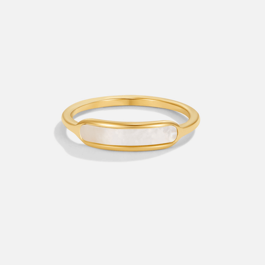 18K Maya Pearl White Ring