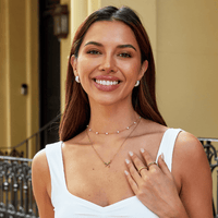 18K Gold Mother of Pearl Semi Hoop Earrings