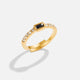 18K Black Crystal Ring
