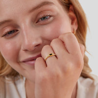 18K Black Crystal Ring