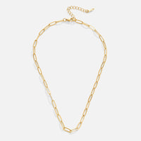 18K Gold Paperclip Necklace – Sleek and Elegant Gold Chain Necklace