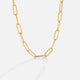 18K Gold Paperclip Necklace – Sleek and Elegant Gold Chain Necklace