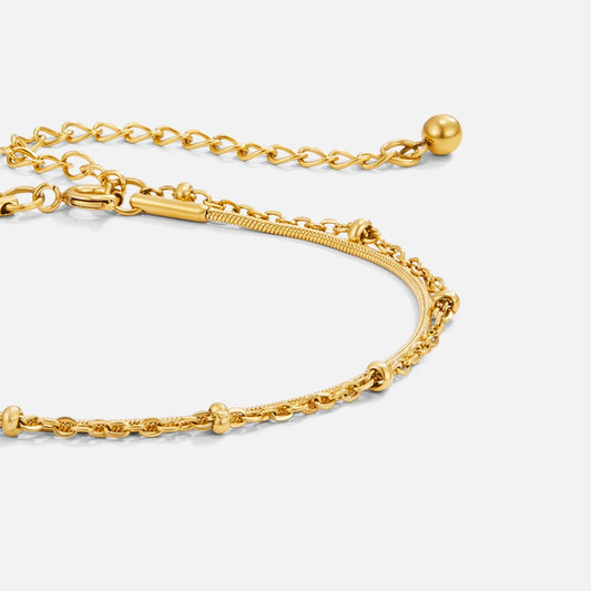 18K PIA GOLD LAYERED BRACELET