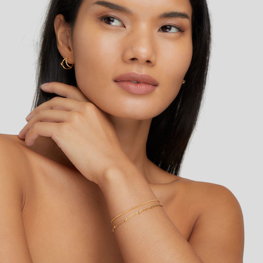 18K PIA GOLD LAYERED BRACELET