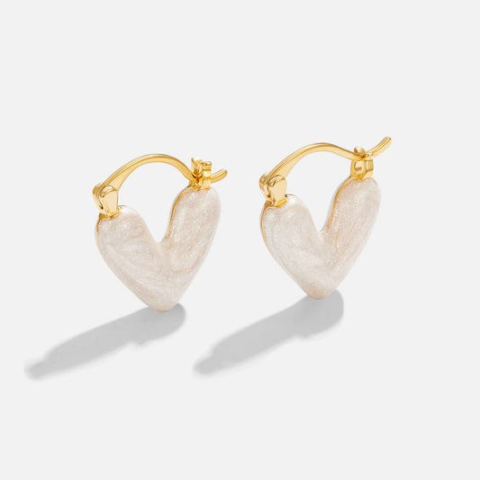 18K Gold Pure Love Heart Earrings