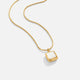 18K Gold Moonstone Pendant Necklace