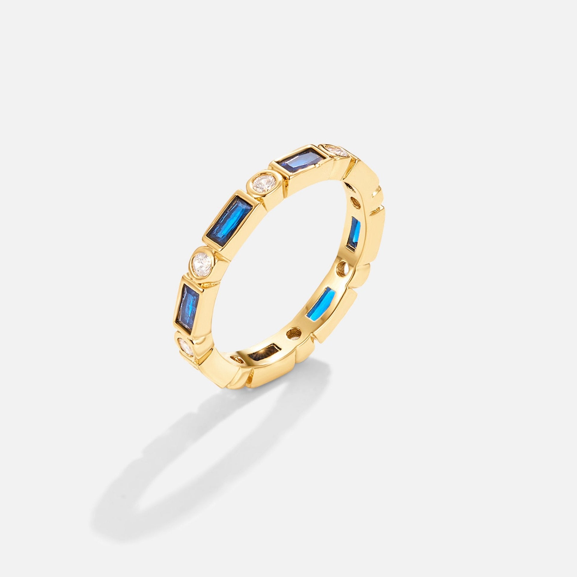 18K Gold Royal Blue Adeline Crystal Ring