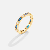 18K Gold Royal Blue Adeline Crystal Ring