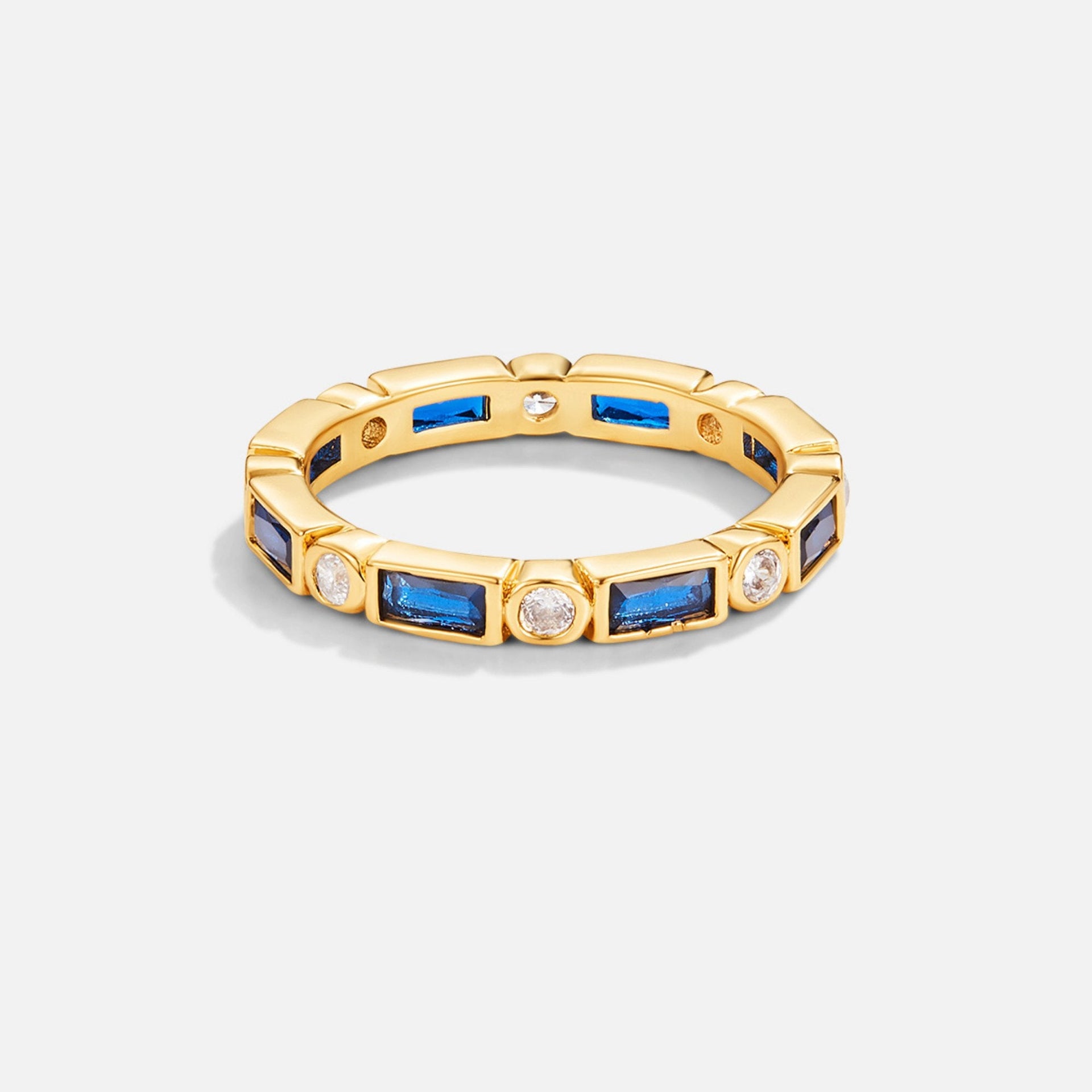 18K Gold Royal Blue Adeline Crystal Ring