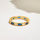 18K Gold Royal Blue Adeline Crystal Ring