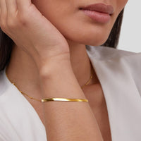 18K SARYA SNAKE CHAIN GOLD BRACELET