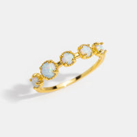 18K Gold Tiffany Opal Stone Ring