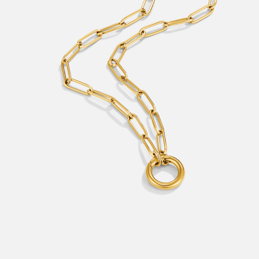 18K Gold Via Chain Necklace – Timeless Luxury