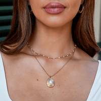 18k gold  Camila Teardrop Necklace